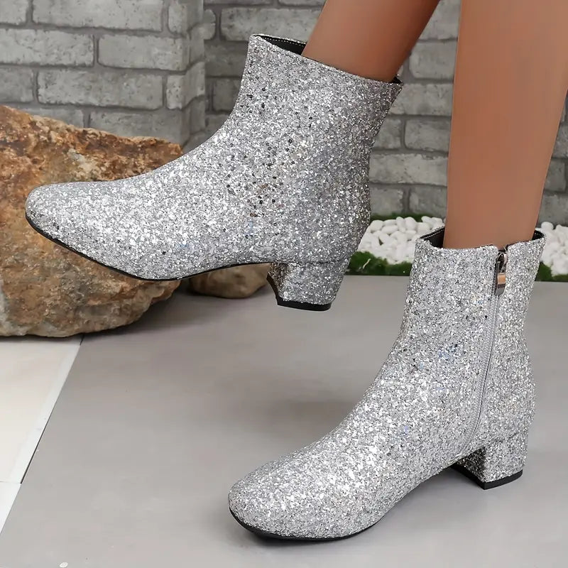 Ella – Heeled Boots for Women – Stylish & Glittery