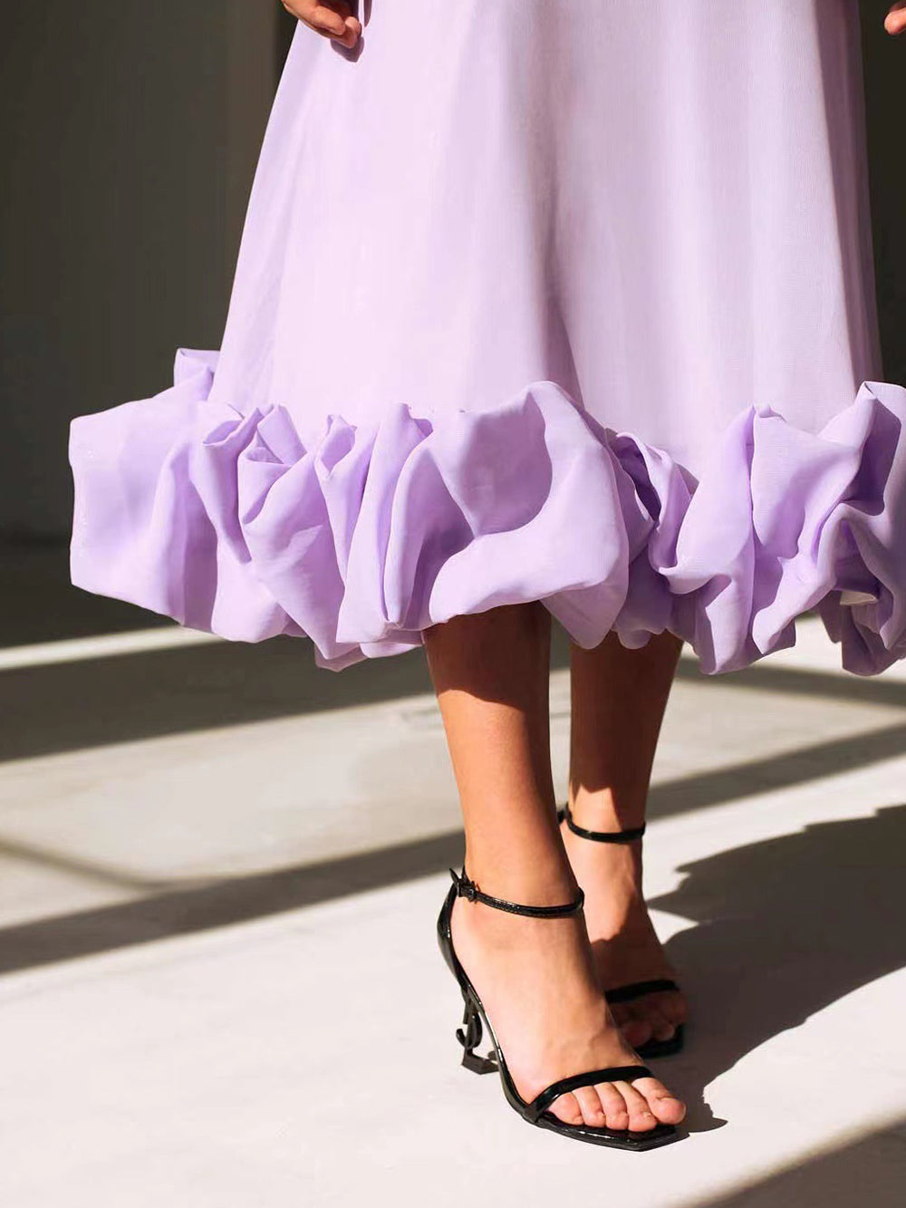 Venus - Elegant Flounce Maxi Dress