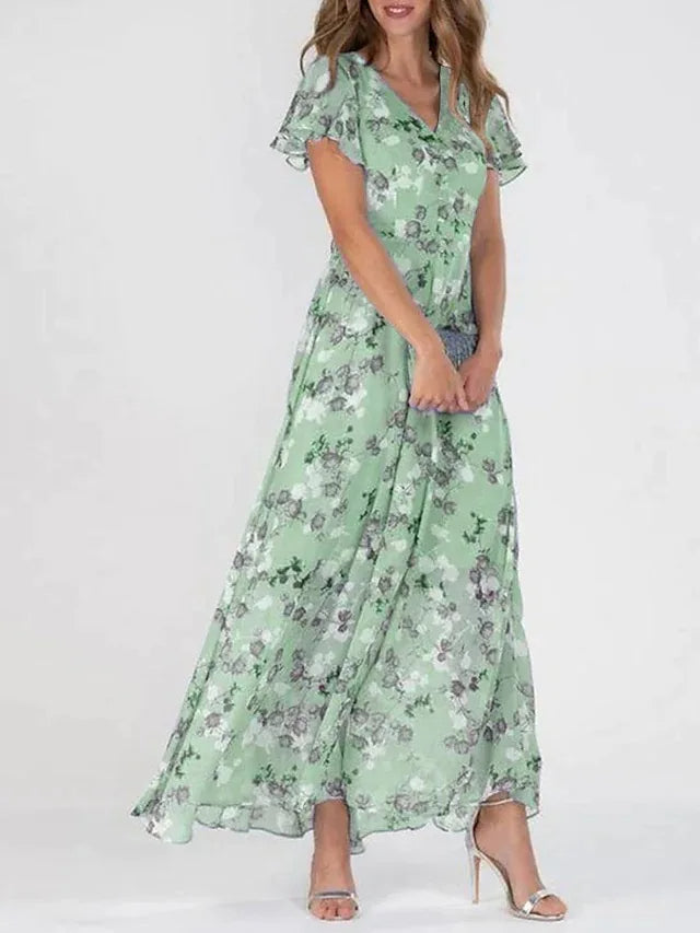 Andrea - Elegant Floral Dress - Chic & Graceful
