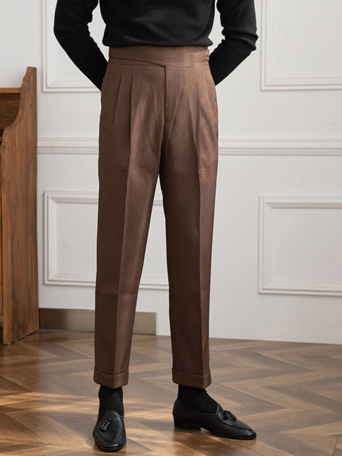 Ridley - Men's High Waist Trouser – Classic Fit Comfort