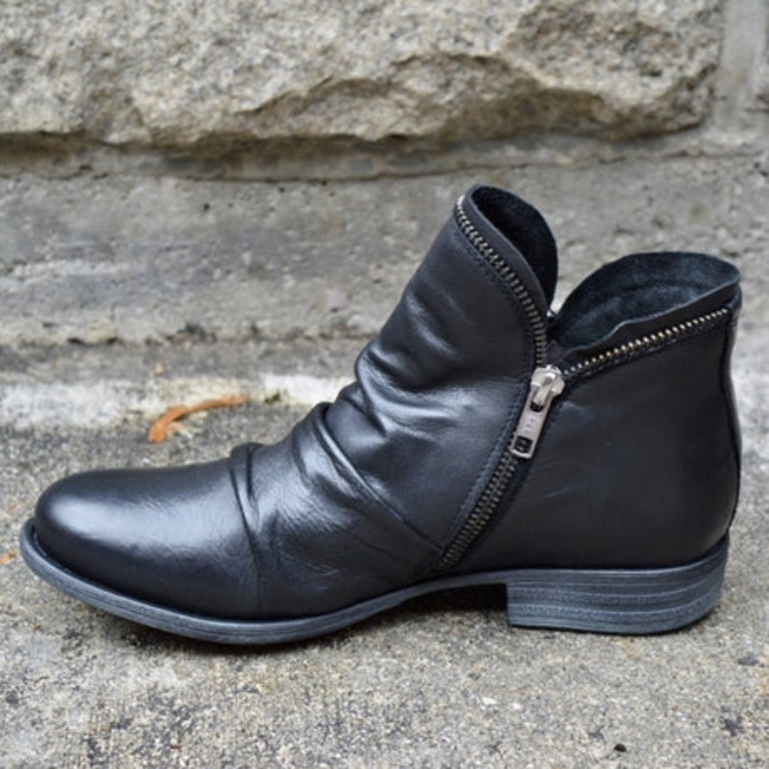 Ava – Vintage Zip-Up Boots For Women – Waterproof & Sleek