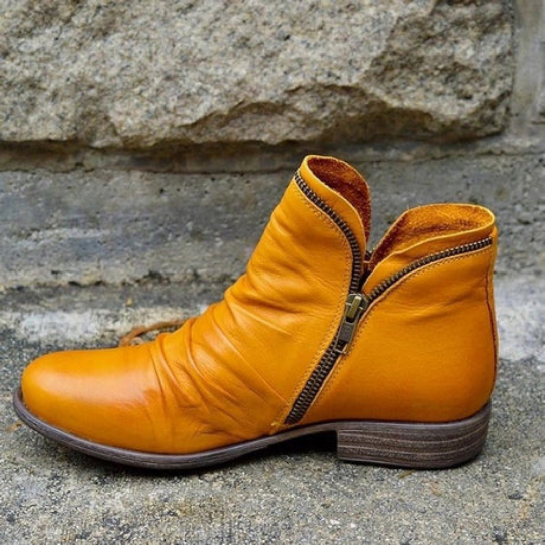 Ava – Vintage Zip-Up Boots For Women – Waterproof & Sleek
