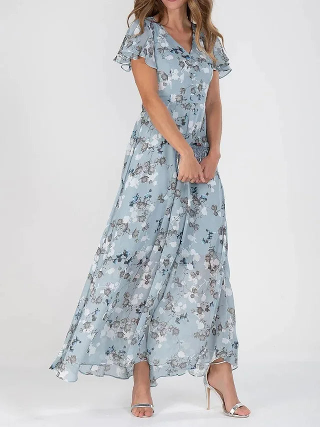 Andrea - Elegant Floral Dress - Chic & Graceful