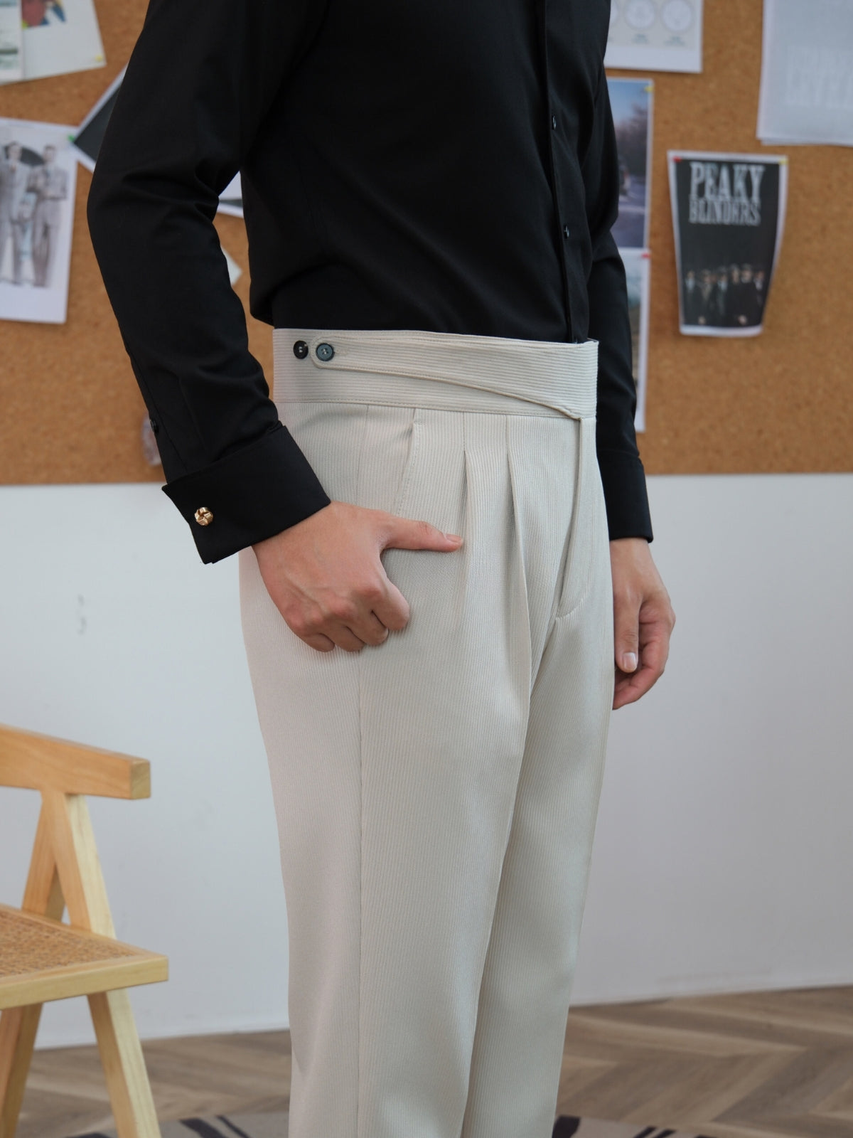 Ridley - Men's High Waist Trouser – Classic Fit Comfort