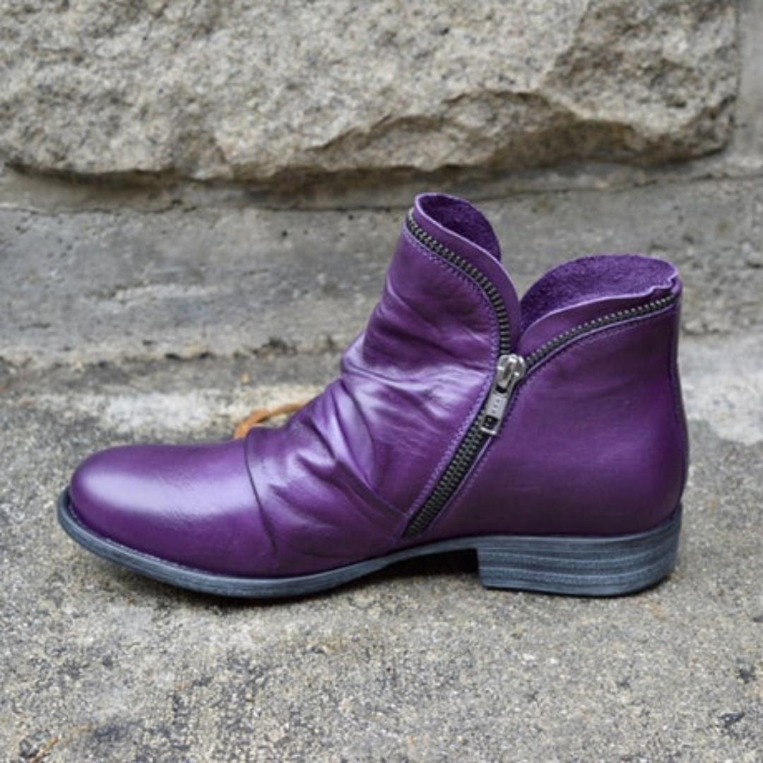 Ava – Vintage Zip-Up Boots For Women – Waterproof & Sleek