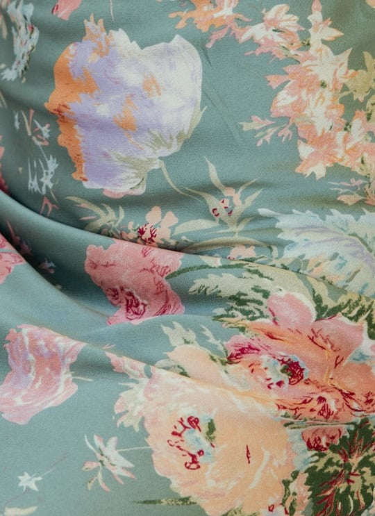 Dove - Elegant Floral Halter Dress - Graceful & Stylish