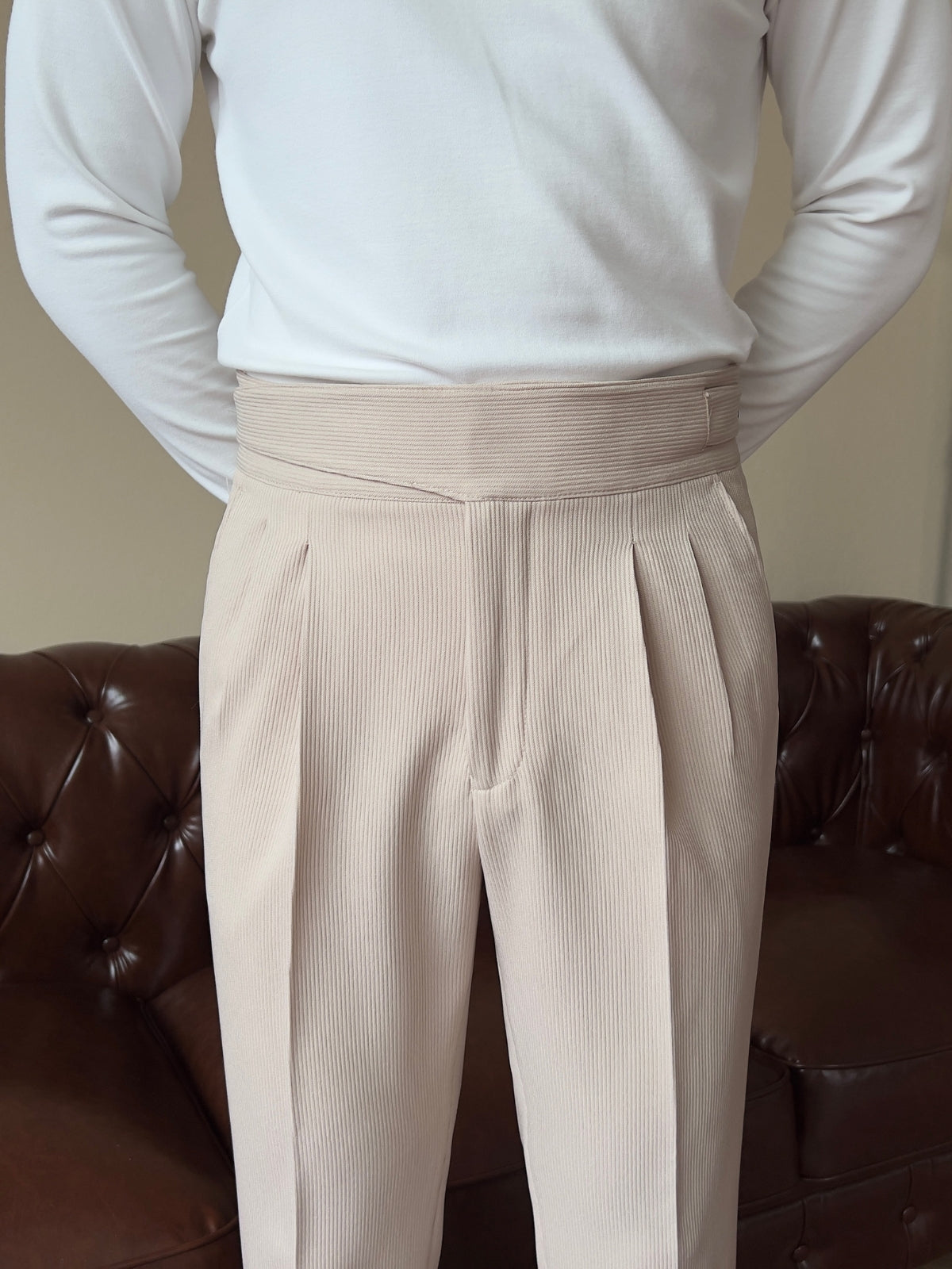 Ridley - Men's High Waist Trouser – Classic Fit Comfort