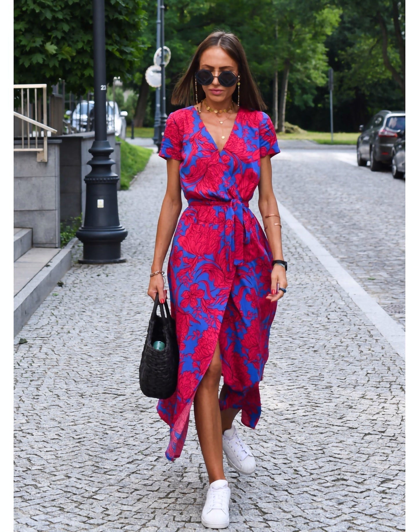 Hiraya - V-Neck Wrap Maxi Dress – Elegant & Flattering