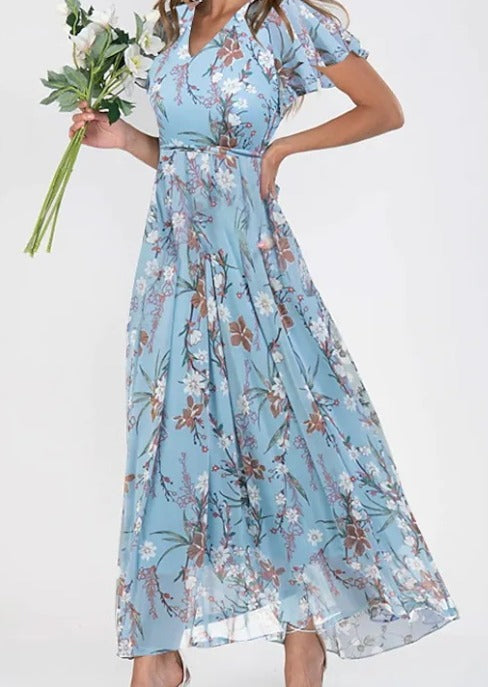 Andrea - Elegant Floral Dress - Chic & Graceful