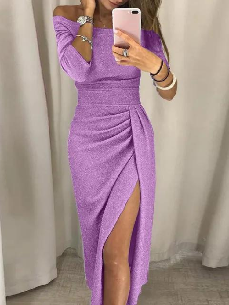 Collins - Off-Shoulder Evening Dress - Elegant & Sleek