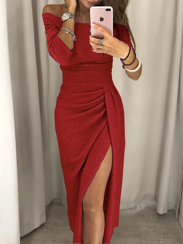 Collins - Off-Shoulder Evening Dress - Elegant & Sleek