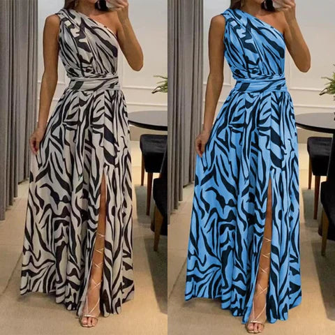 Sylpha - Chic Belted Formal Dress – Sleek & Sophisticated