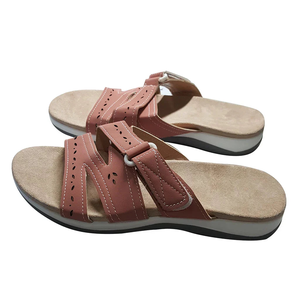 Novah – Orthopedic Buckle Strap Sandal – Stylish Stability for All-Day Wear
