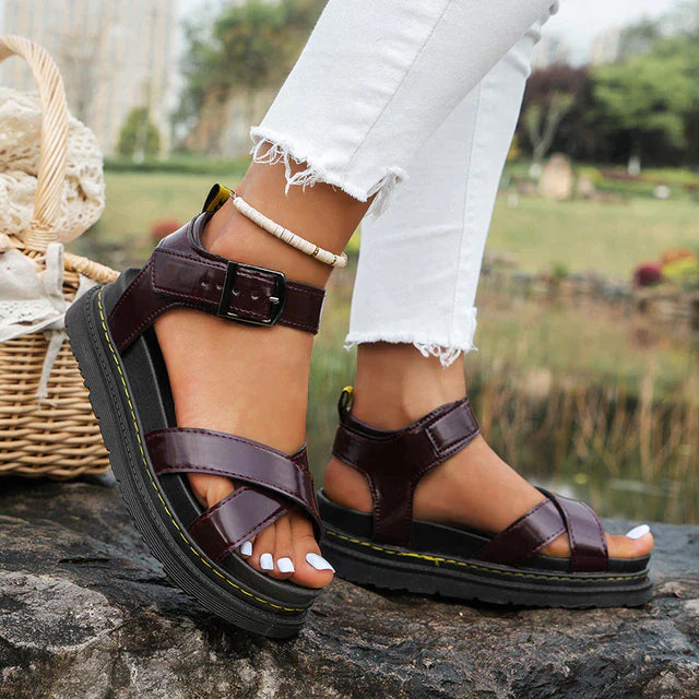 Mhia - Women's Cross Strap Sandals