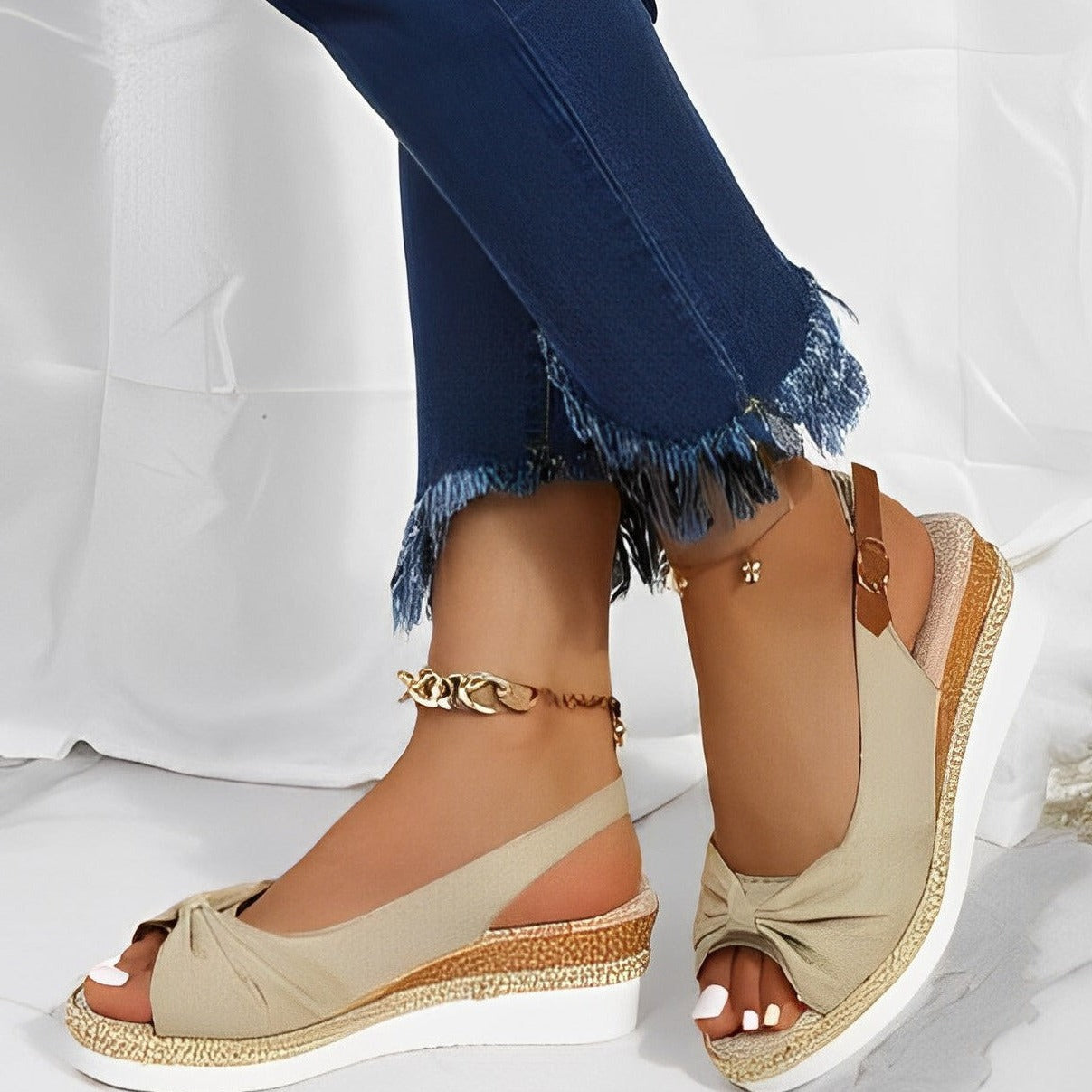 Victria - Open Toe Wedge Sandals