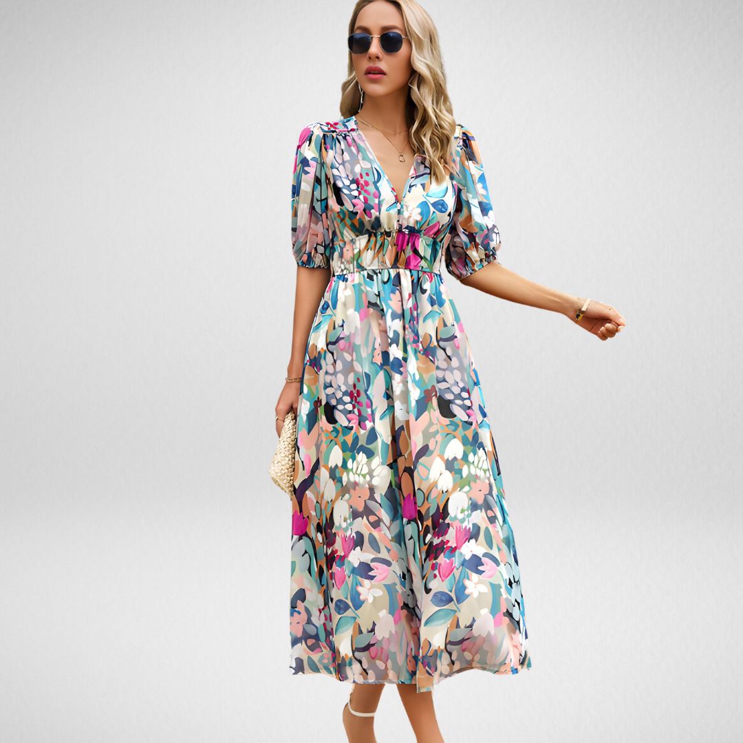 Aiko - Charming Dress with V-Neck