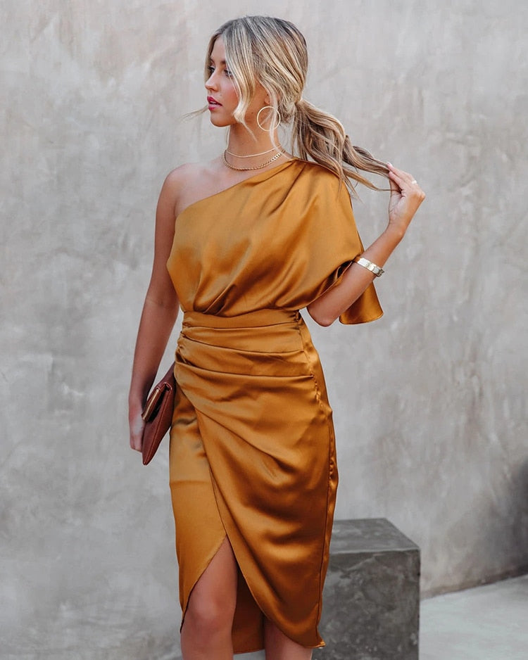 Elise - Elegant Draped Cocktail Dress – Flattering & Sophisticated