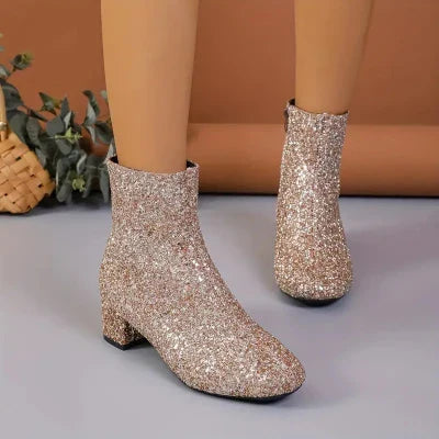 Ella – Heeled Boots for Women – Stylish & Glittery