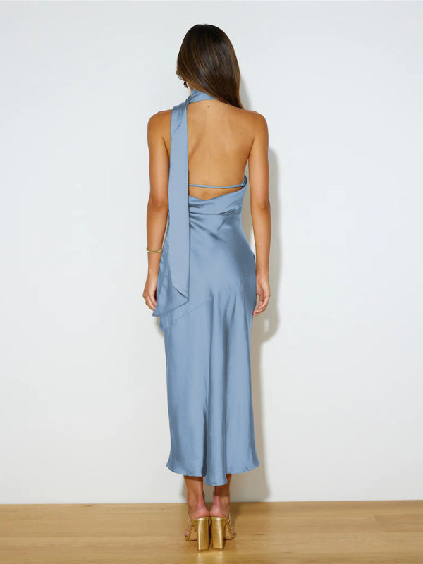 Valerian – Haltered Midi Dress for Women – Vibrant & Flowy