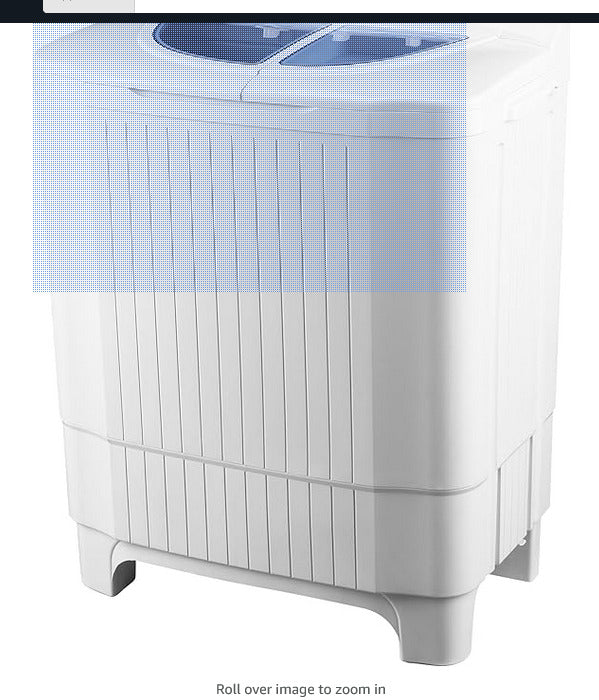 28Lbs Twin Tub Semi-Automatic Washing Machine – Portable Washer with Drain Pump for Home, Apartments, Dorms, and RVs