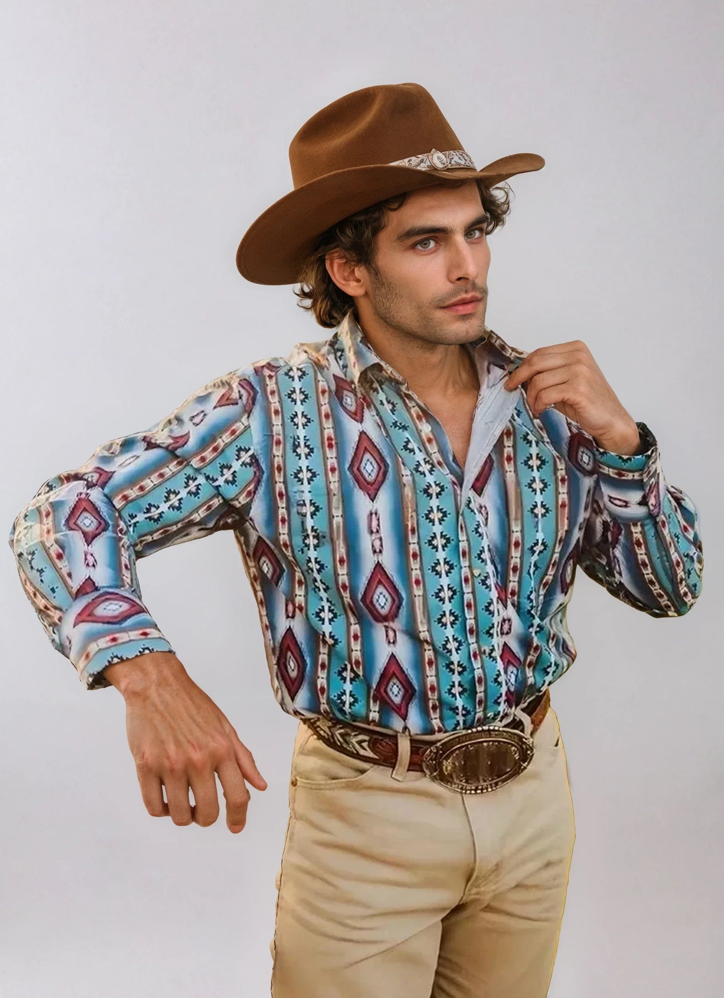 Jimson - Men's Striped Long Sleeve - Retro Style