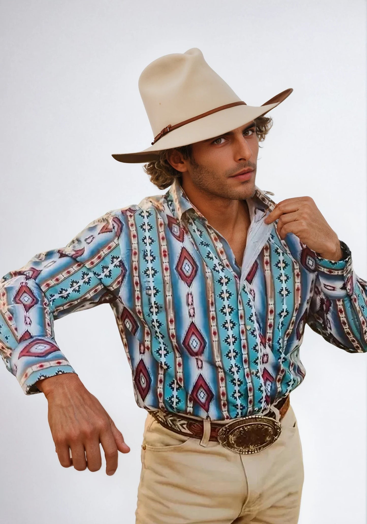 Jimson - Men's Striped Long Sleeve - Retro Style