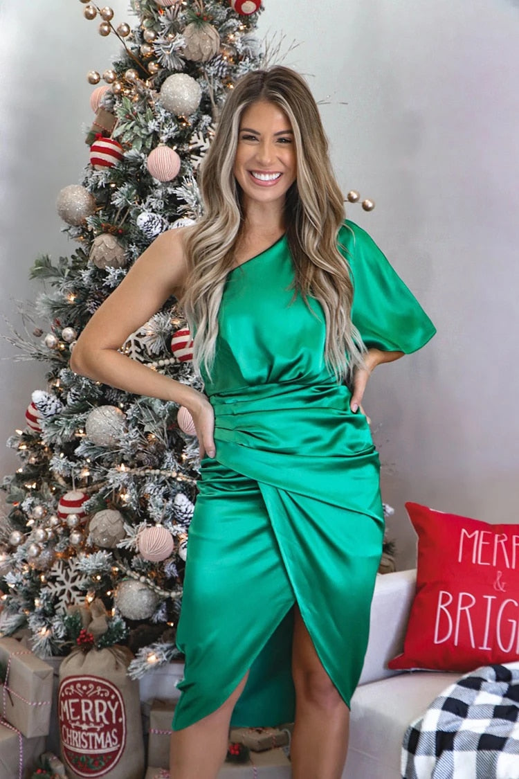 Elise - Elegant Draped Cocktail Dress – Flattering & Sophisticated