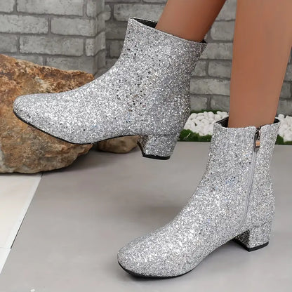 Ella – Heeled Boots for Women – Stylish & Glittery