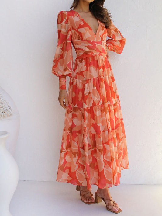 Aiza - Casual V-Neck Midi Dress – Effortless Style & Comfort