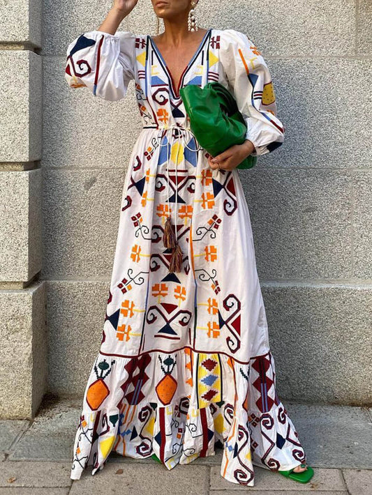 Araminta - Premium Printed Boho Dress