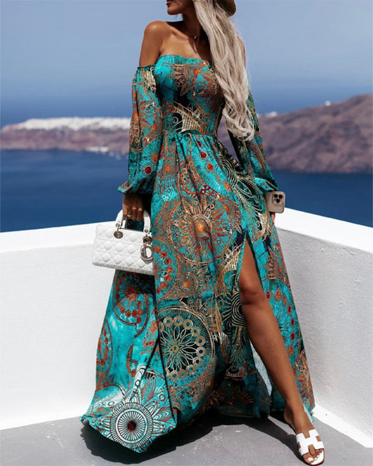 Lotta – Off Shoulder Maxi Dress – Effortless Elegance for Any Occasion