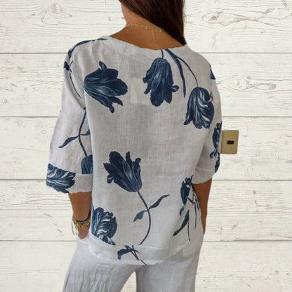 Monique - Oversized Floral Blouse