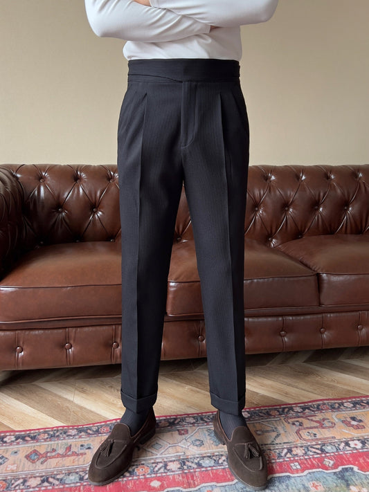 Ridley - Men's High Waist Trouser – Classic Fit Comfort