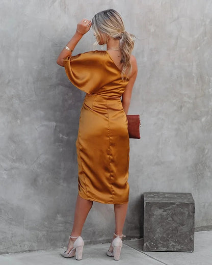 Elise - Elegant Draped Cocktail Dress – Flattering & Sophisticated