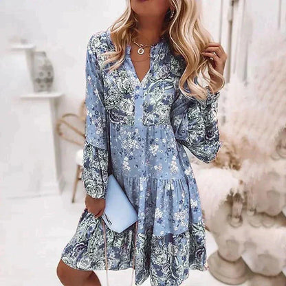 Indiana - Flower-patterned Summer Dress - Breezy & Stylish