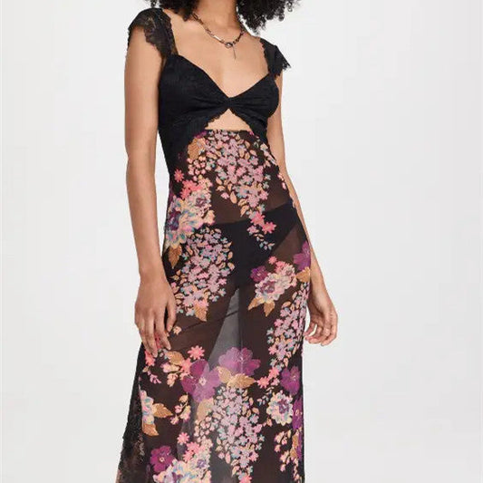 Fresca – Chic Printed Maxi Dress – Flowing Style with Effortless Charm