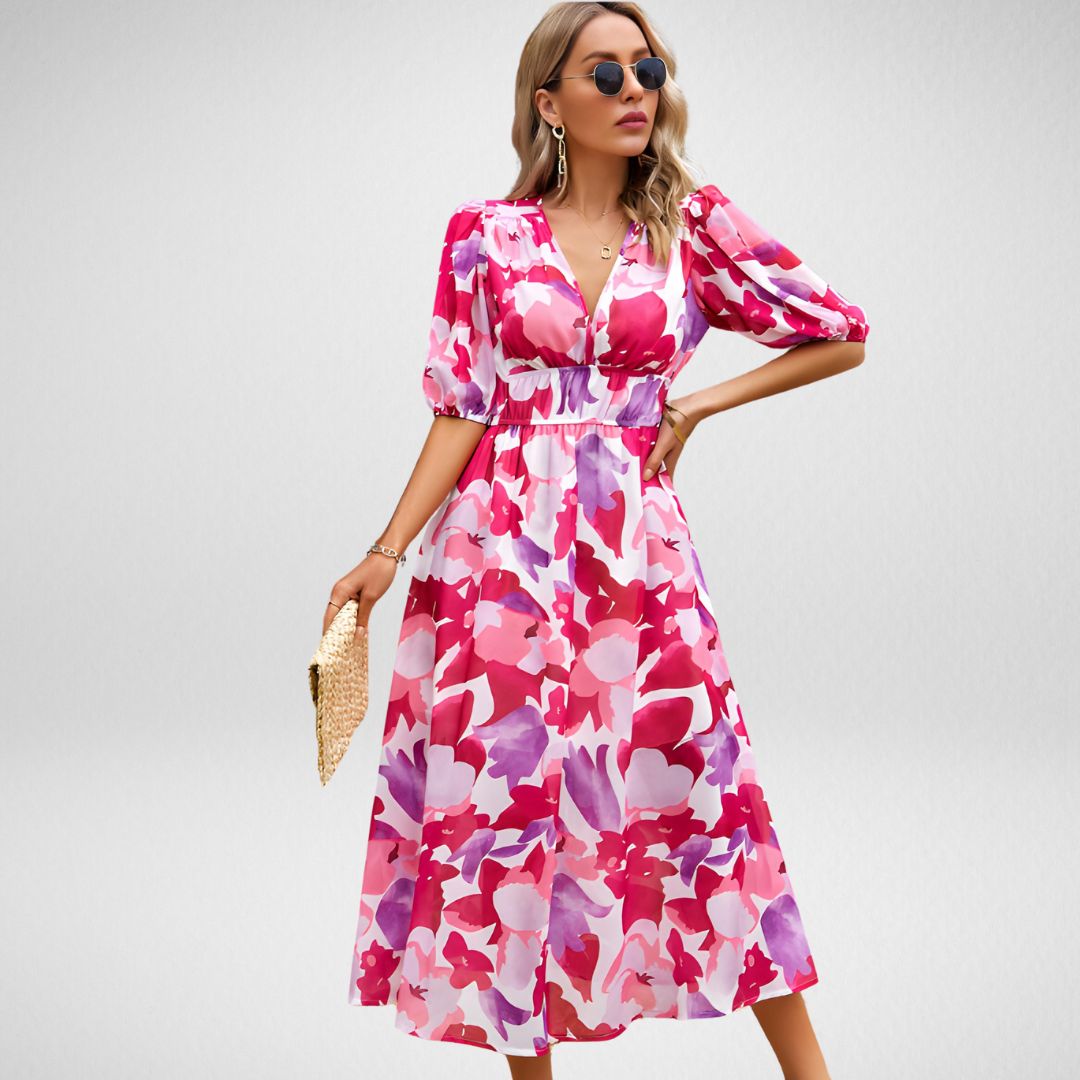 Aiko - Charming Dress with V-Neck
