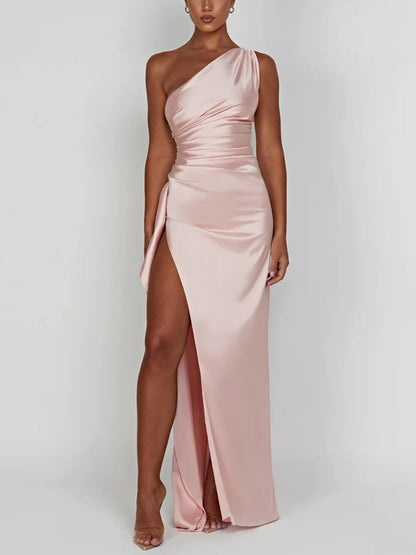 Doris – Formal Party Slit Dress – Elegant & Sleek