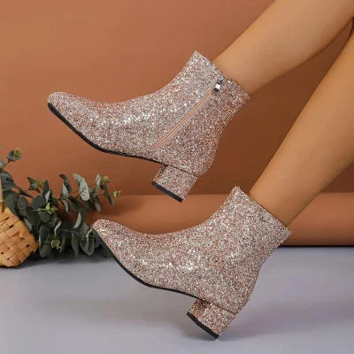 Ella – Heeled Boots for Women – Stylish & Glittery