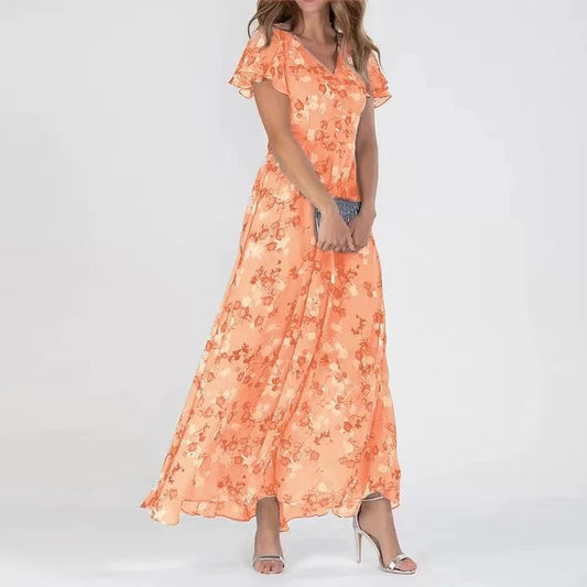 Andrea - Elegant Floral Dress - Chic & Graceful