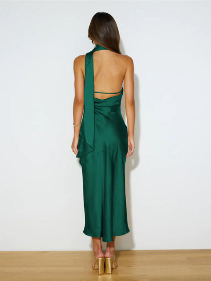 Valerian – Haltered Midi Dress for Women – Vibrant & Flowy