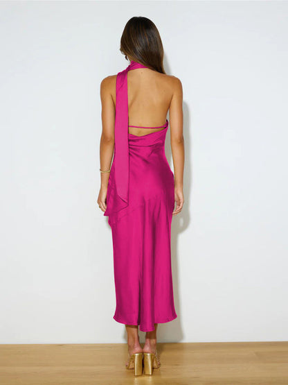 Valerian – Haltered Midi Dress for Women – Vibrant & Flowy